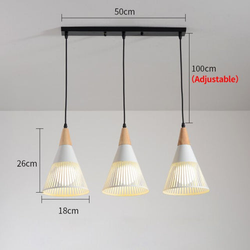 Lustre moderne LED avec lampes coniques Abril