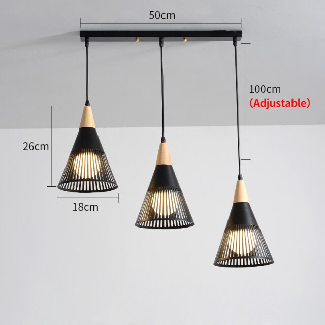 Lustre moderne LED avec lampes coniques Abril - vue 7 sur 11