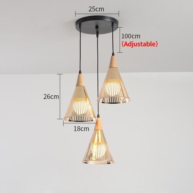 Lustre moderne LED avec lampes coniques Abril - vue 9 sur 11