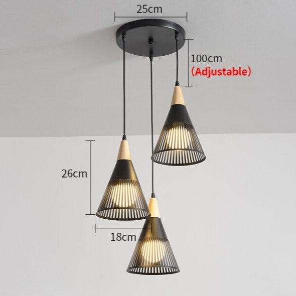 Lustre moderne LED avec lampes coniques Abril - vue 6 sur 11