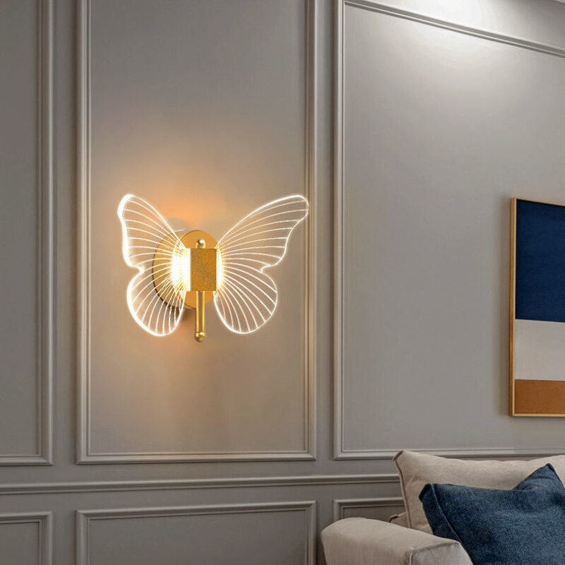 Applique murale moderne LED en forme de papillon Fairya - vue 5 sur 6