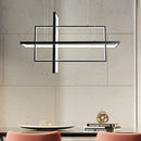 Lustre moderne rectangulaire et métallique Nikole