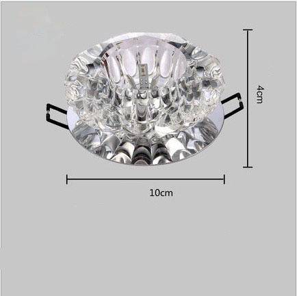Plafonnier LED en cristal et mirroir - vue 3 sur 5