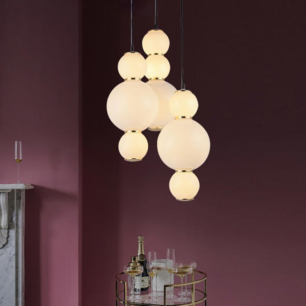Suspension moderne LED avec perles lumineuses Julene - vue 8 sur 15
