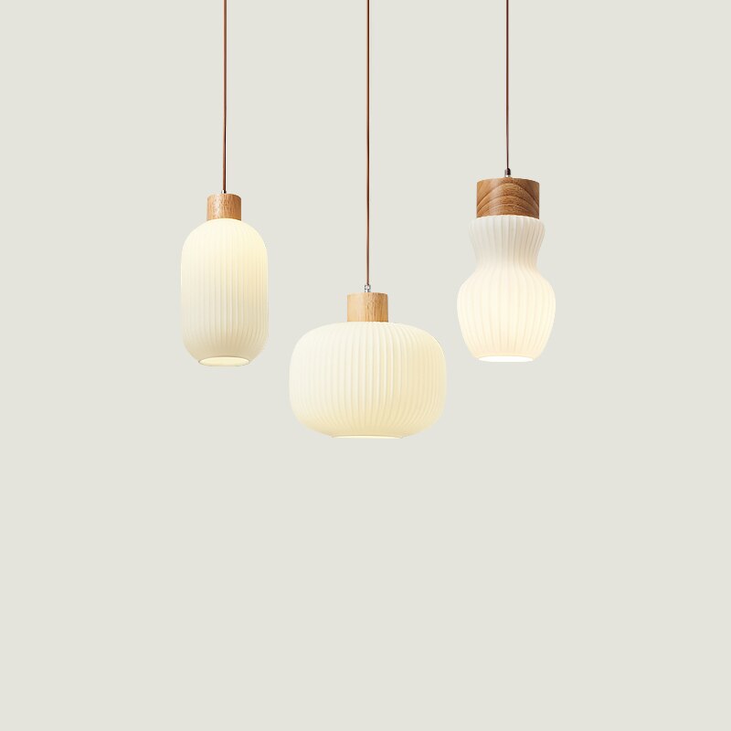 Suspension scandinave en bois et aluminium Adara - vue 8 sur 11