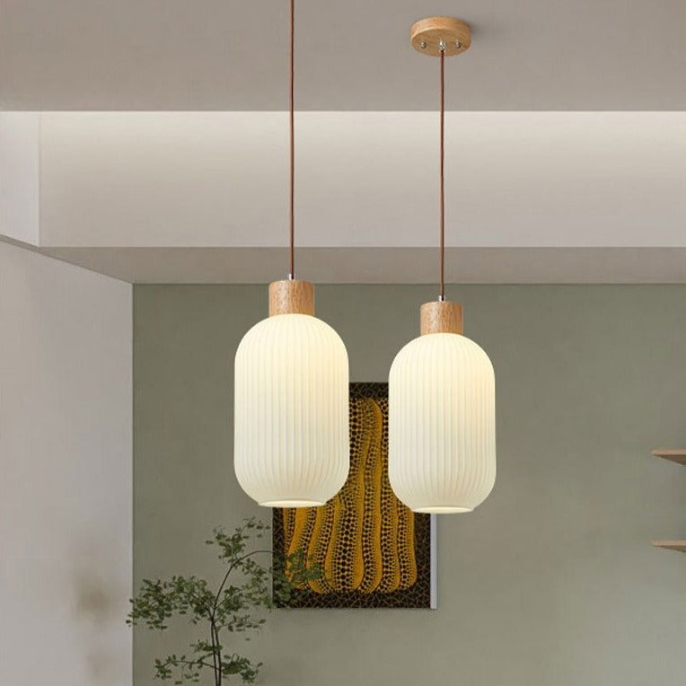 Suspension scandinave en bois et aluminium Adara - vue 2 sur 11