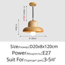 Suspension scandinave avec abat-jour original en bois Zoraida