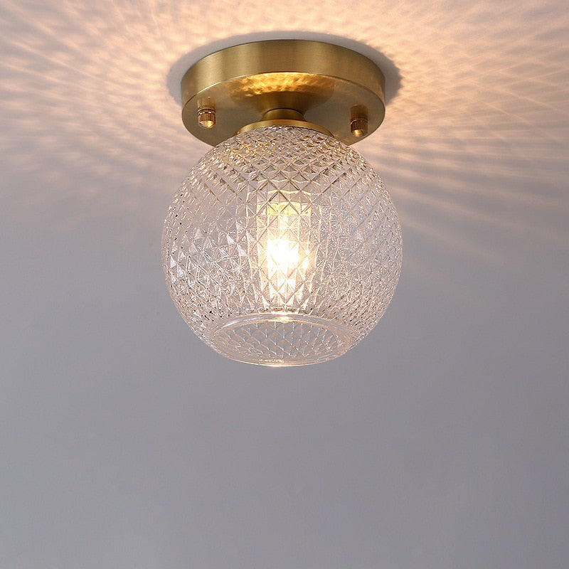 Plafonnier moderne avec abat-jour en verre luxury Diara - vue 3 sur 12