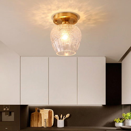 Plafonnier moderne avec abat-jour en verre luxury Diara