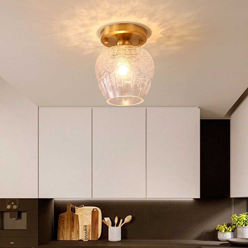 Plafonnier moderne avec abat-jour en verre luxury Diara - vue 4 sur 12