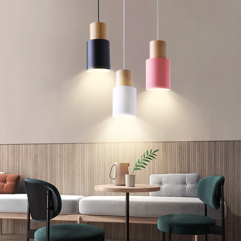 Suspension design LED avec abat-jour cylindrique Gemira - vue 3 sur 11