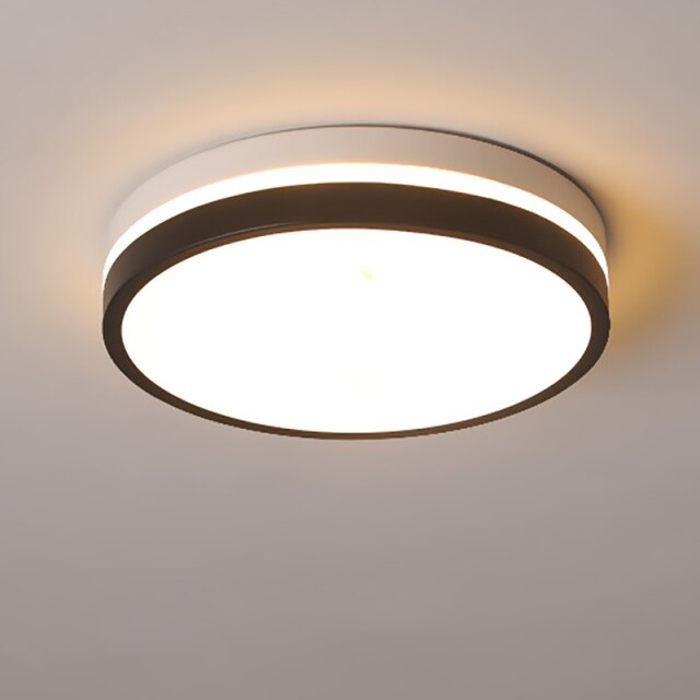 Plafonnier moderne LED forme géométrique blanc et noir Chelsea - vue 11 sur 12