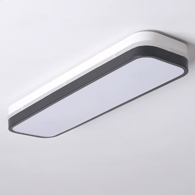 Plafonnier moderne LED forme géométrique blanc et noir Chelsea - vue 10 sur 12