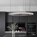 Lustre moderne LED style bague avec diamants en cristal Martis