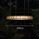 Lustre moderne LED style bague avec diamants en cristal Martis