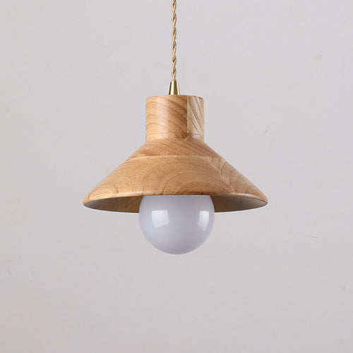 Suspension moderne avec abat-jour en bois Avana