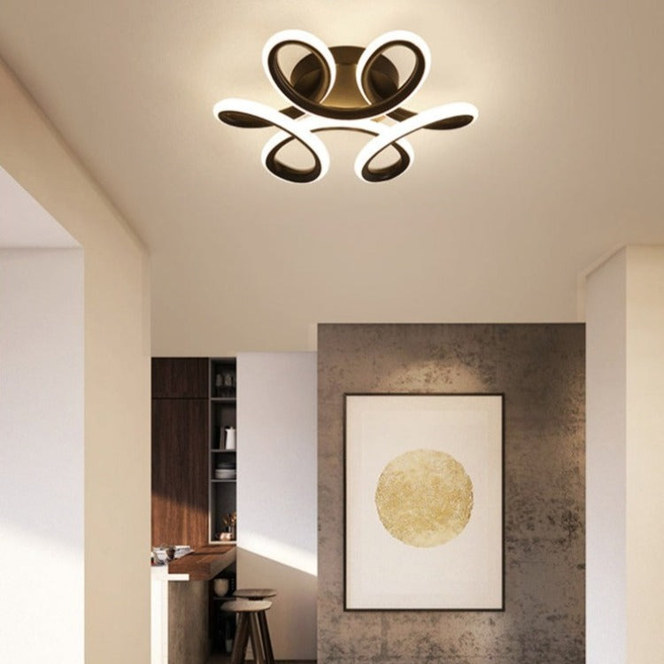 Plafonnier moderne LED avec formes arrondies en métal Diena - vue 3 sur 5