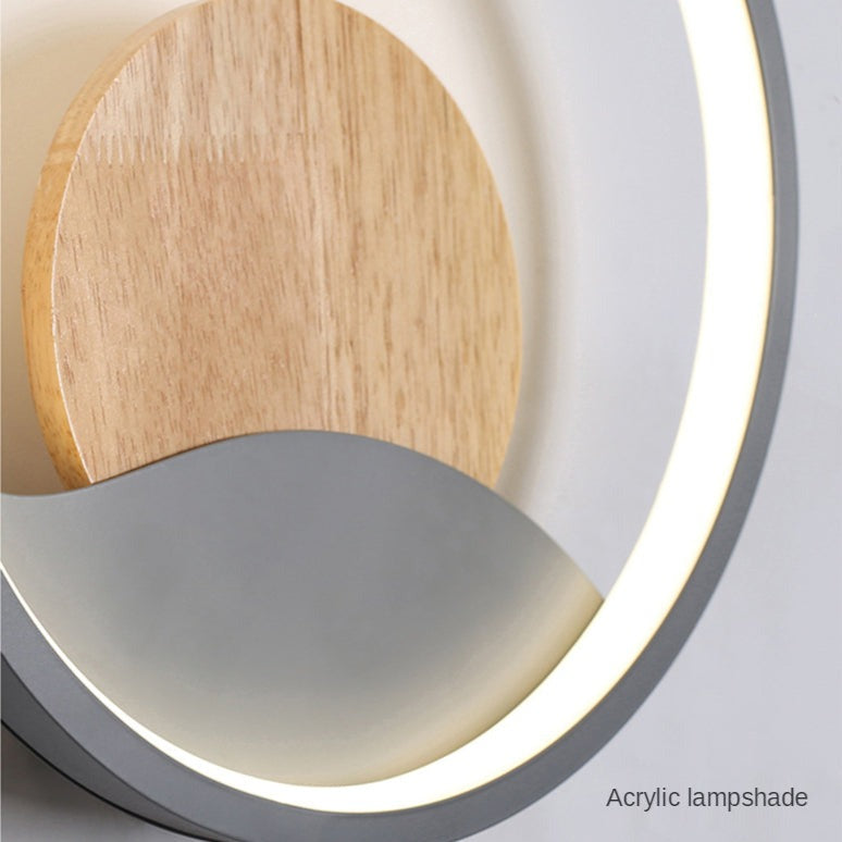 Applique murale design LED ronde avec anneau lumineux Globe