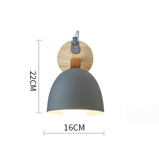 Applique murale moderne avec support en bois nordic Lyra