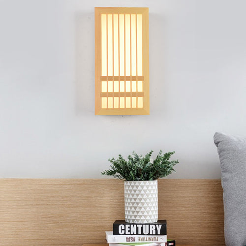 Applique murale moderne LED rectangulaire style japonais Pastor