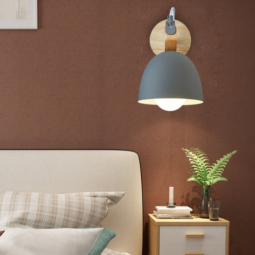 Applique murale moderne avec support en bois nordic Lyra
