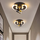 Plafonnier design LED avec base ronde lumineuse en métal Abby