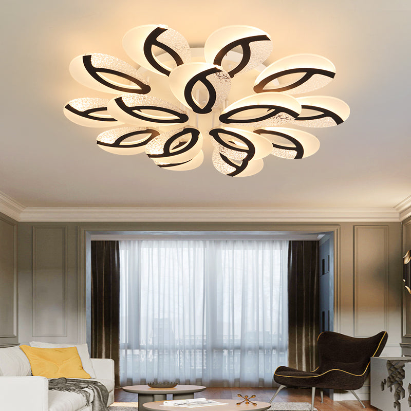 Plafonnier moderne LED en forme de fleur acrylique Jalen