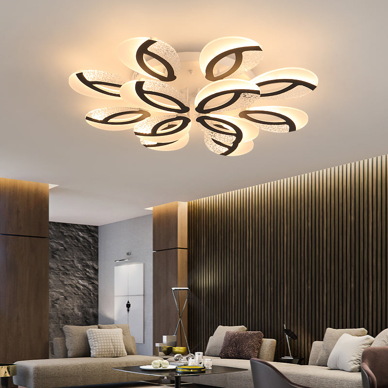 Plafonnier moderne LED en forme de fleur acrylique Jalen - vue 7 sur 16
