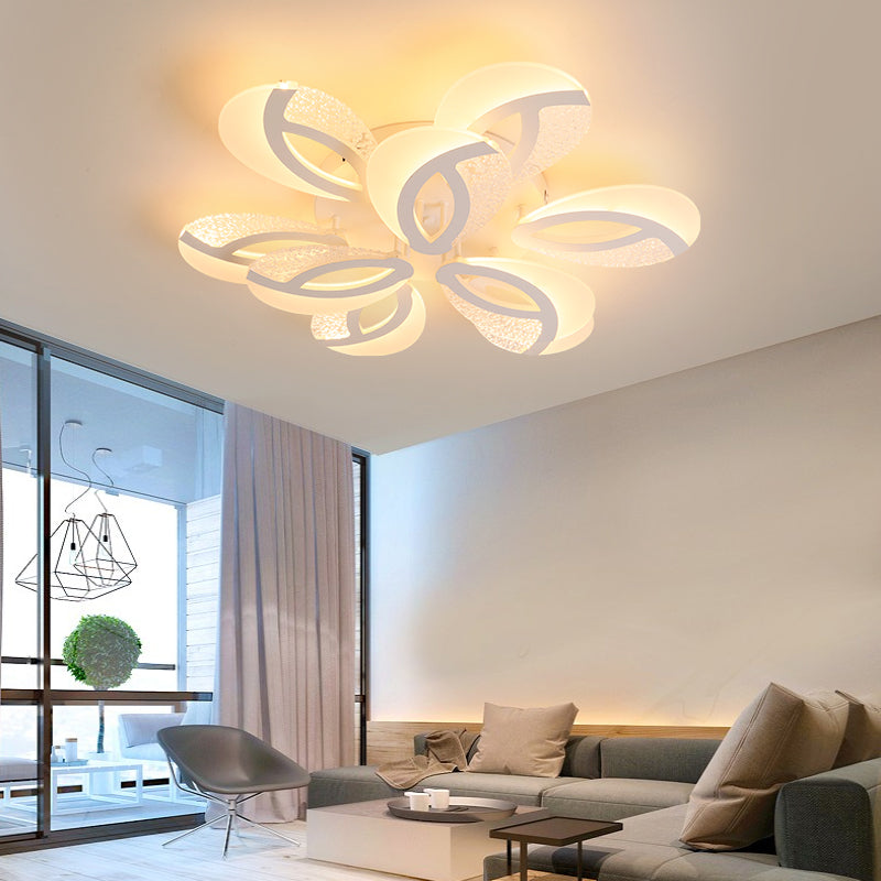 Plafonnier moderne LED en forme de fleur acrylique Jalen - vue 5 sur 16