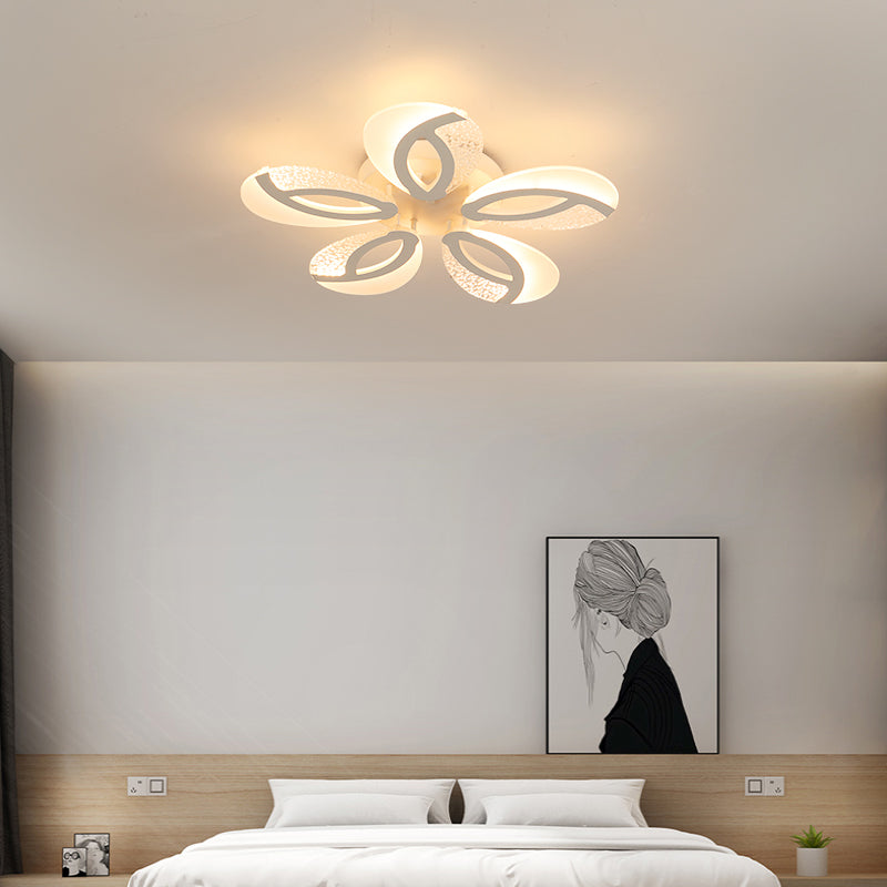 Plafonnier moderne LED en forme de fleur acrylique Jalen - vue 6 sur 16