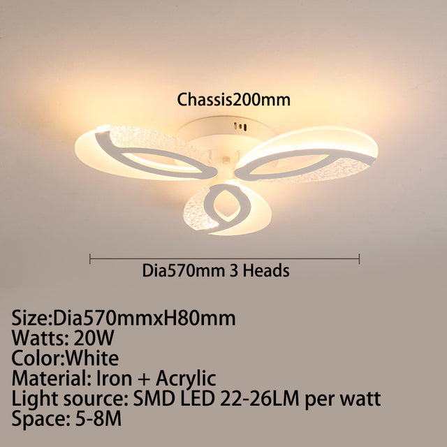 Plafonnier moderne LED en forme de fleur acrylique Jalen
