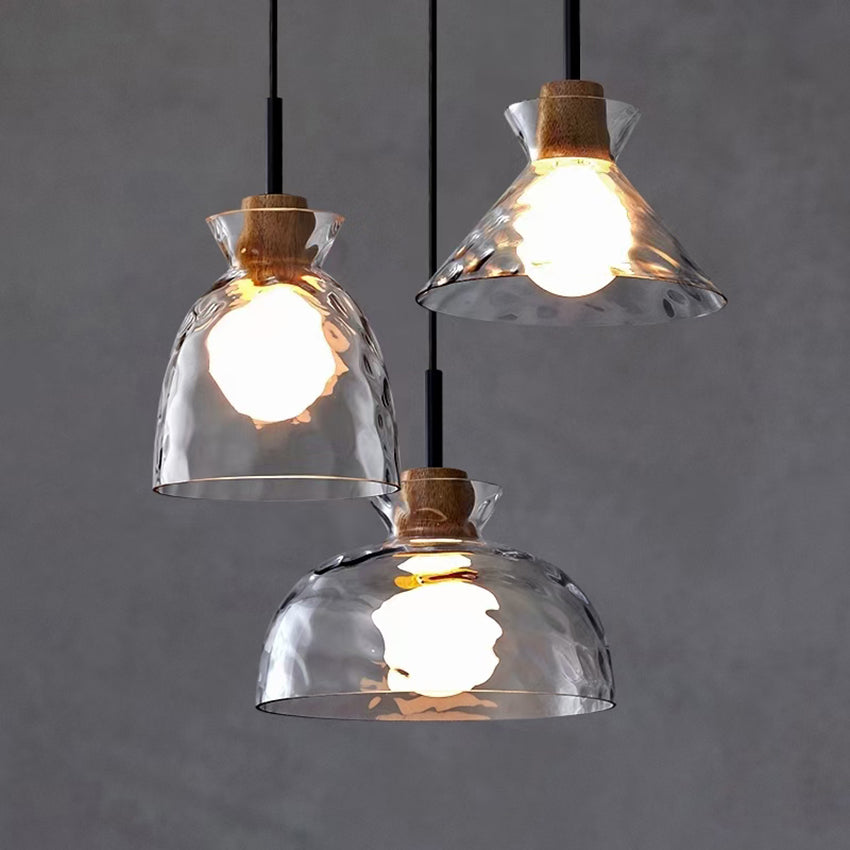 Lustre moderne avec abat-jour en verre Dante - vue 7 sur 15