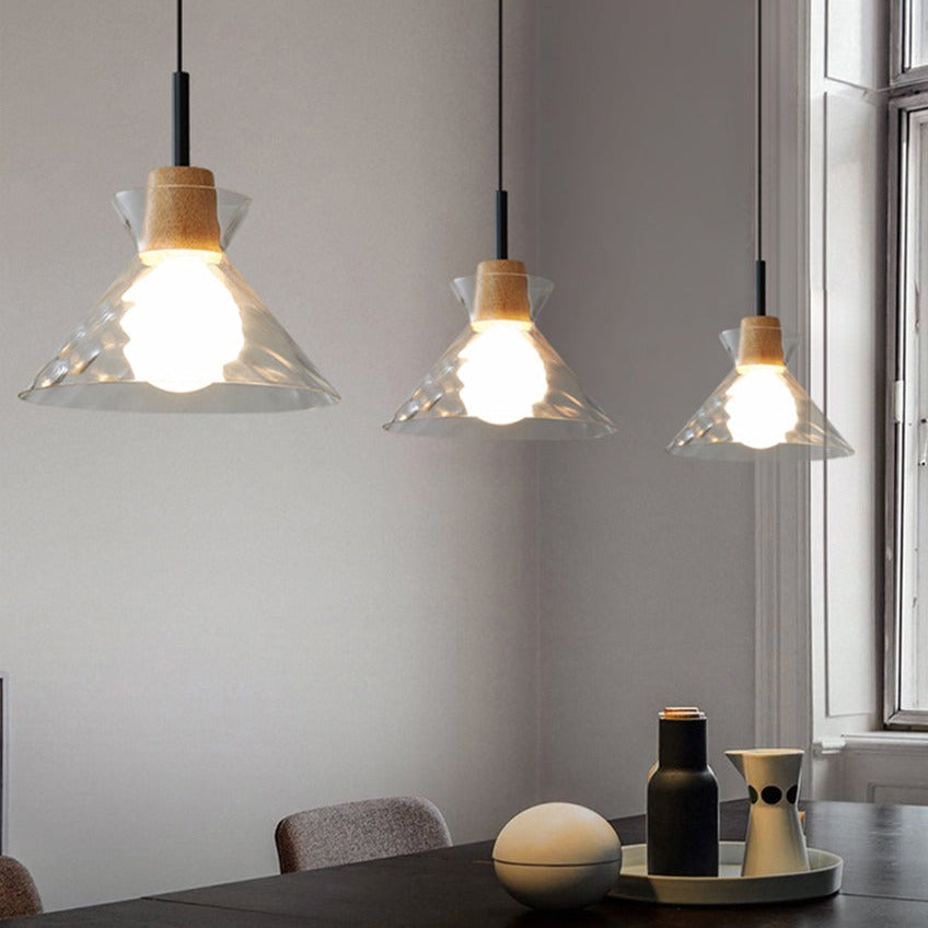 Lustre moderne avec abat-jour en verre Dante - vue 4 sur 15