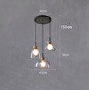 Lustre moderne avec abat-jour en verre Dante