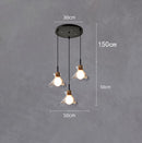 Lustre moderne avec abat-jour en verre Dante