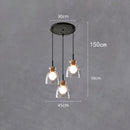 Lustre moderne avec abat-jour en verre Dante