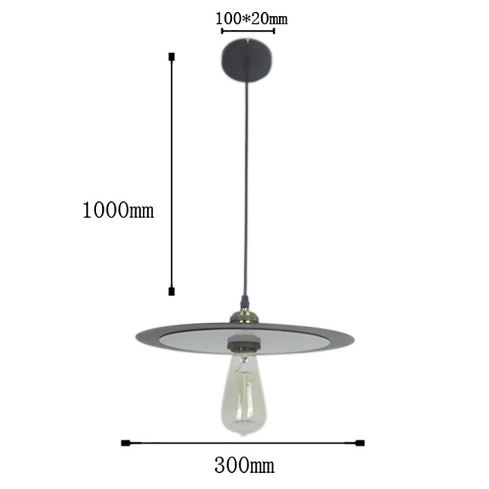 Suspension industrielle avec abat-jour circulaire et plat Oxaly - vue 4 sur 3