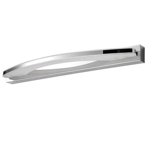 Applique murale LED pour miroir et salle de bain chromée et arrondie
