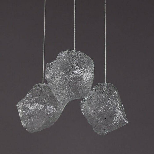 Suspension design LED en forme de pierre cristal Light
