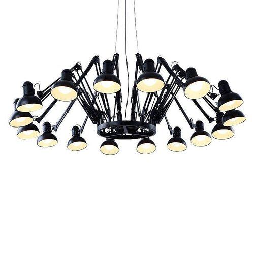Lustre design LED en métal style industriel Spider