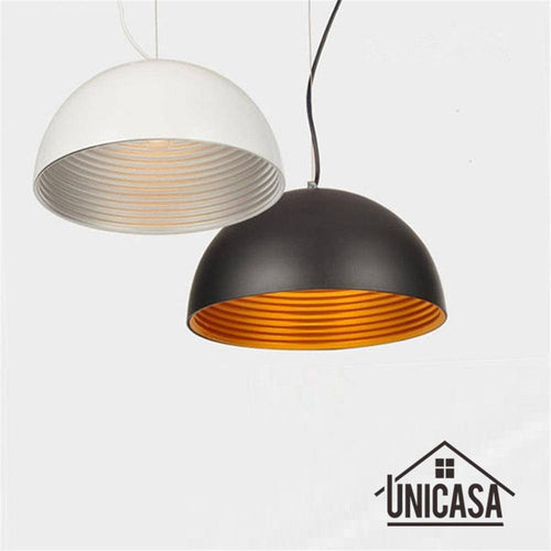 Suspension design LED avec abat-jour arrondi en métal style Island