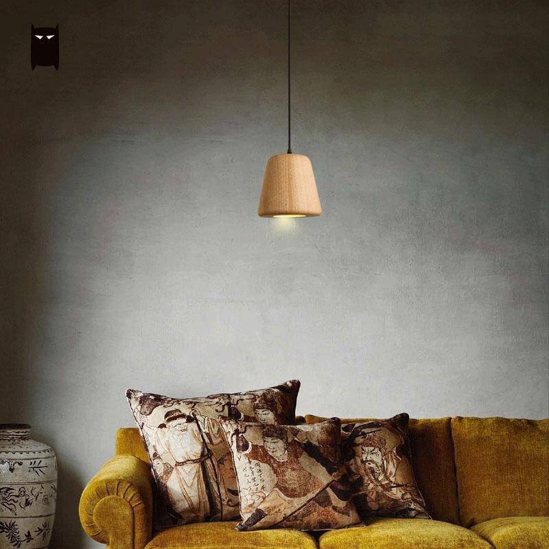 Suspension moderne à LED avec abat-jour en bois Sun - vue 3 sur 3