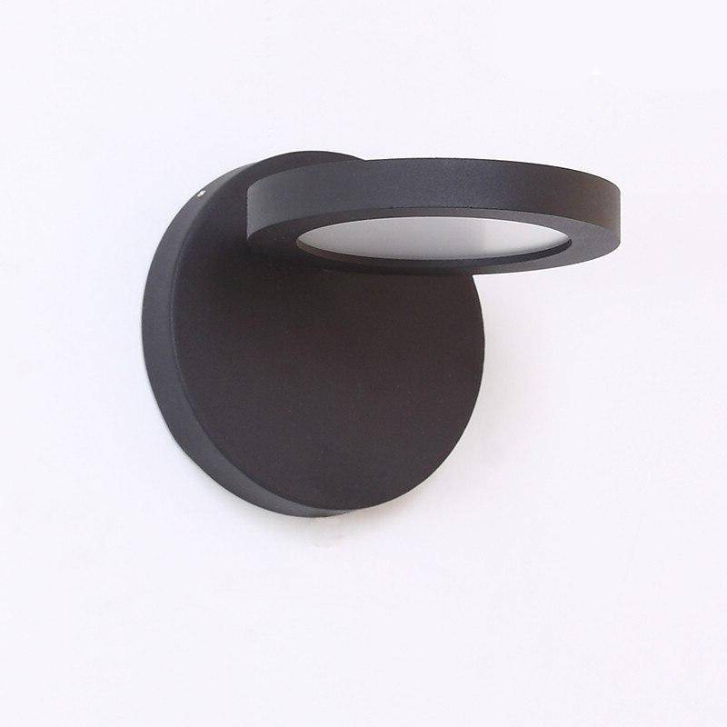 Applique murale LED noire avec disque moderne Wall