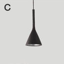 Suspension design LED avec abat-jour conique en ciment