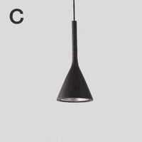 Suspension design LED avec abat-jour conique en ciment