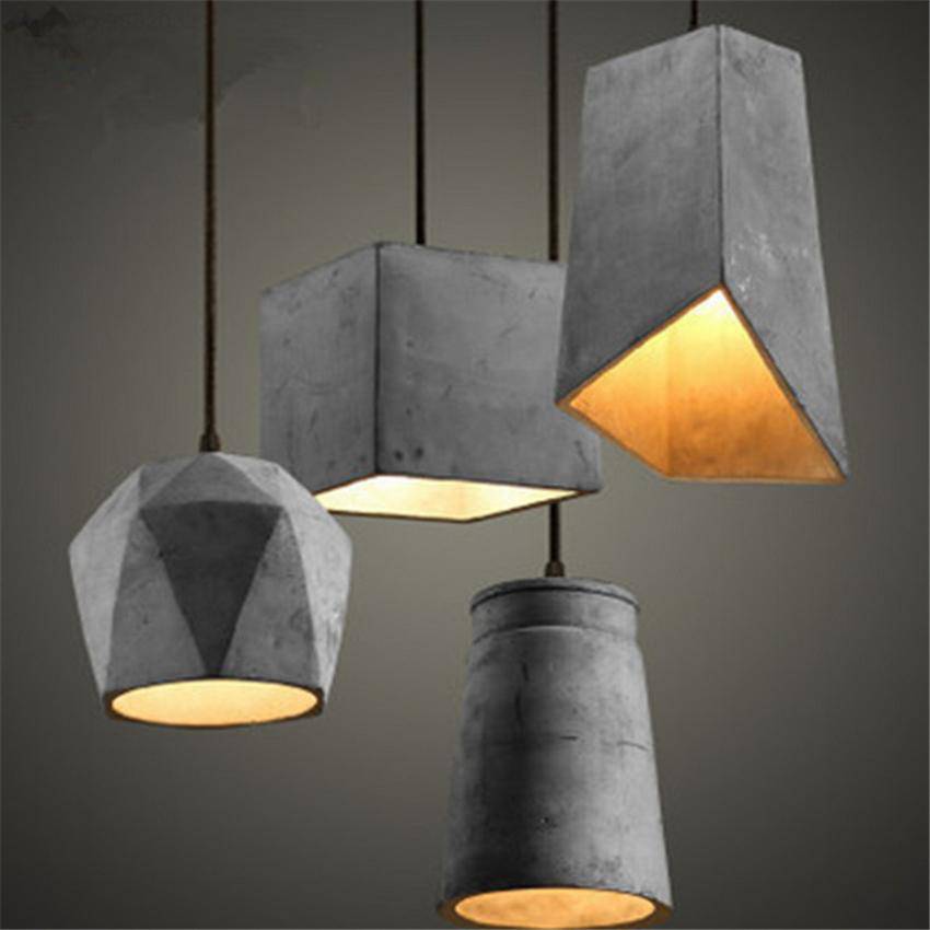 Suspension en ciment style Vintage (différentes formes) - vue 3 sur 6