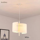 Suspension LED en tissu à abat-jour arrondi