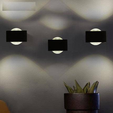Applique murale à LED carré Noir