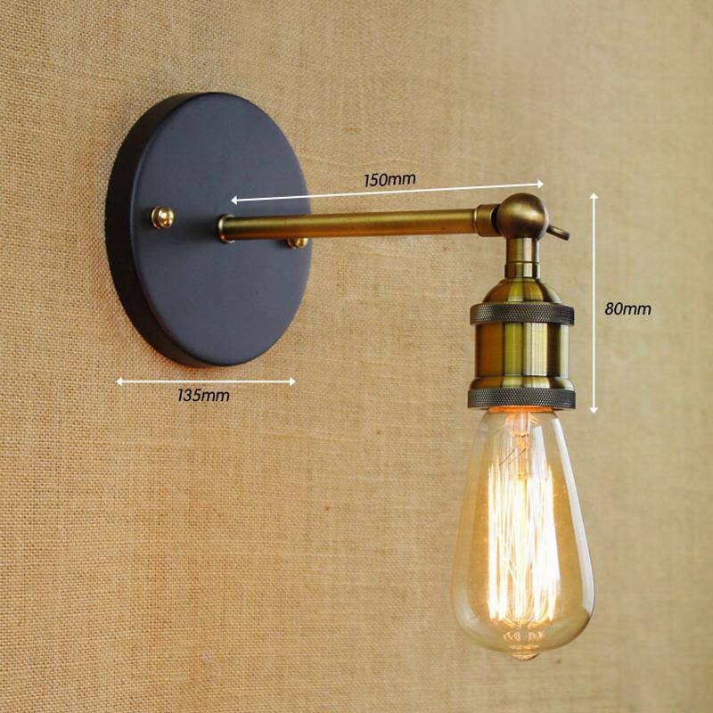 Applique murale dorée style industriel en métal - vue 4 sur 4