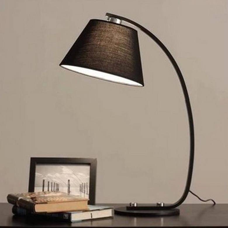 Lampe de chevet ou de bureau LED avec abat-jour tissu - vue 3 sur 2